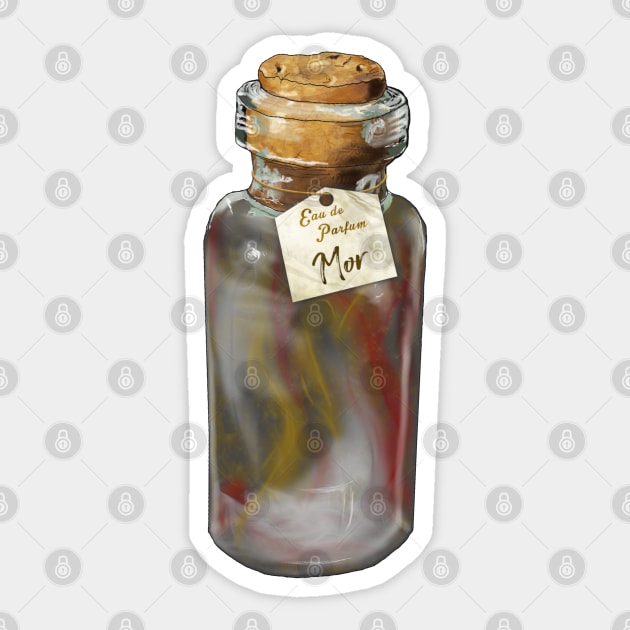 Eau de Parfum: Mor Sticker by drawnexplore